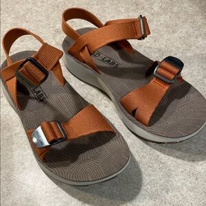 Tread Labs Women's Orange Strappy Sandals